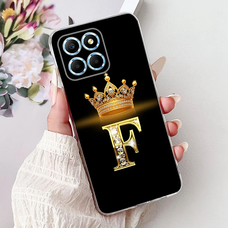 Cute Crown Letters Soft Silicone Case - Stylish Protective Bumper Cover