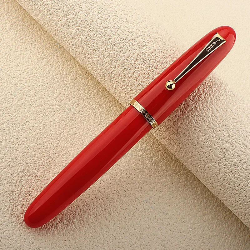 Heartbeat Nib ! Jinhao 9019 Fountain Pen #8 F/M Nib, red Big Size Resin Office Writing Pen with Large Converter 5