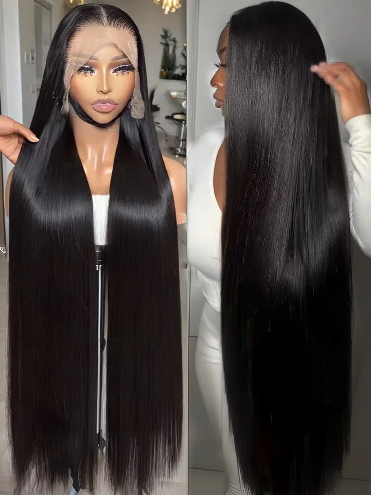 250 Density 13x6 Bone Straight Hd Lace Front Wig 30 40 Inch 13x4 Lace Frontal Human Hair Wigs For Women Brazilian Hair Wigs