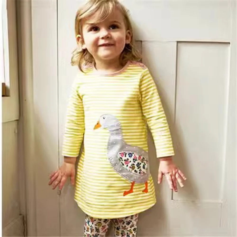 Autumn Baby Girls Long-sleeved Dresses Toddler Princess Casual Children Clothing