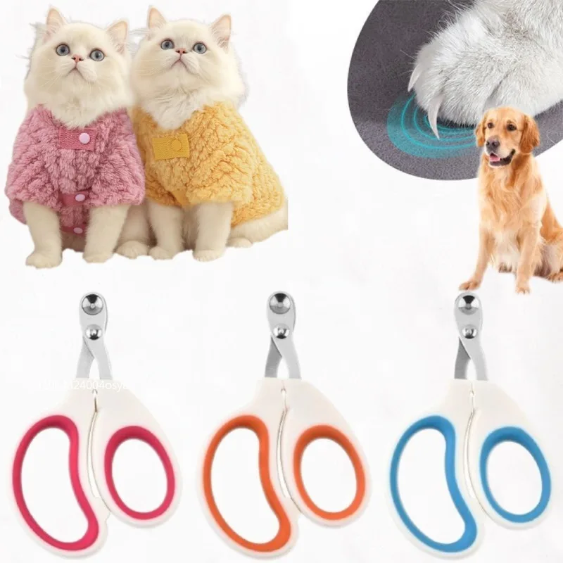 Professional Dog Nail Clippers Pet Nail Scissor Ergonomic Anti-slip Double Circular Cut Hole Puppy Pet Nail Cutter Cat Grooming Tool for Kitten