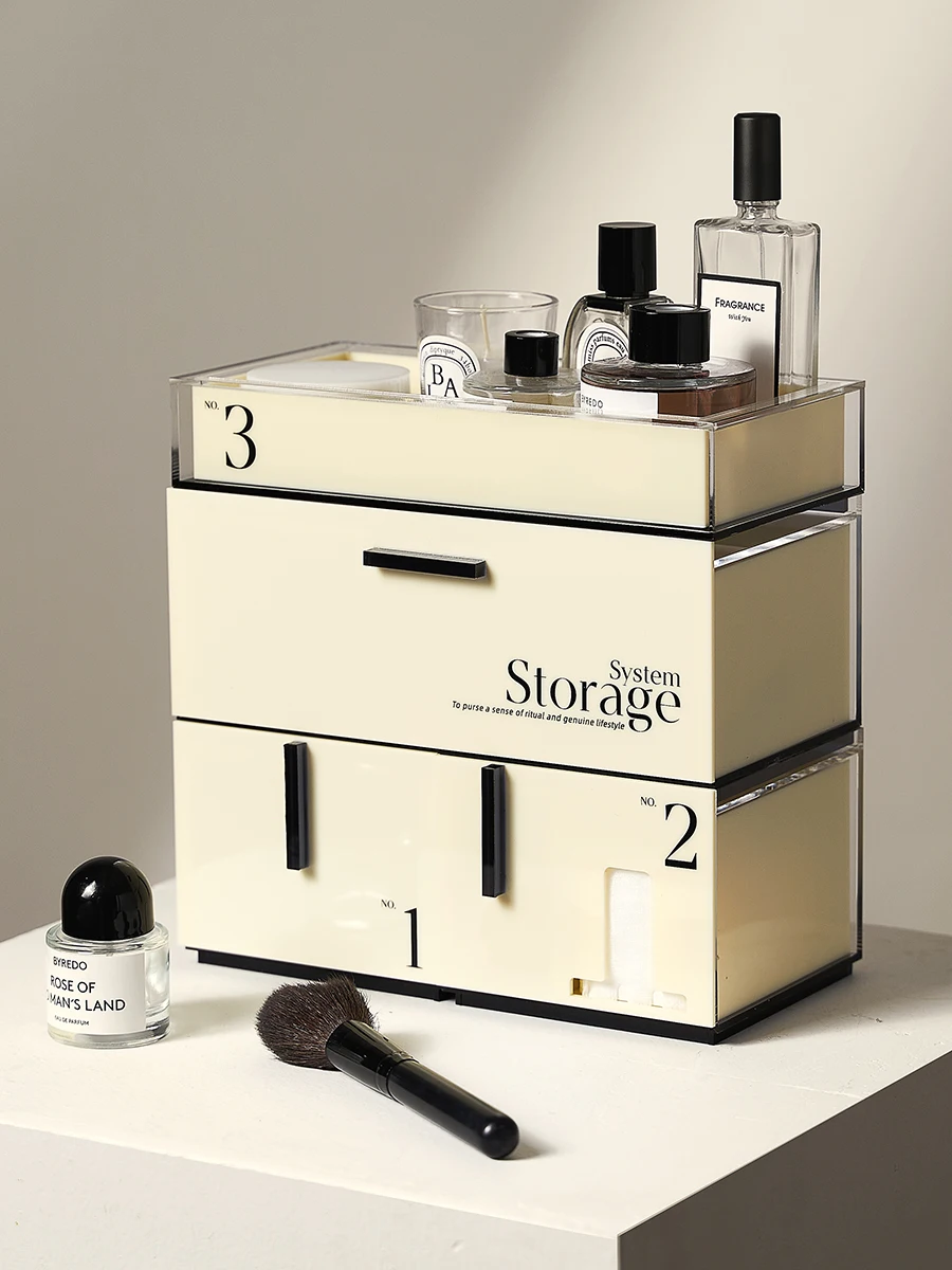 

Acrylic Cosmetic Storage Box Lipstick Drawer Assembled Cabinet Dressing Table Storage Rack