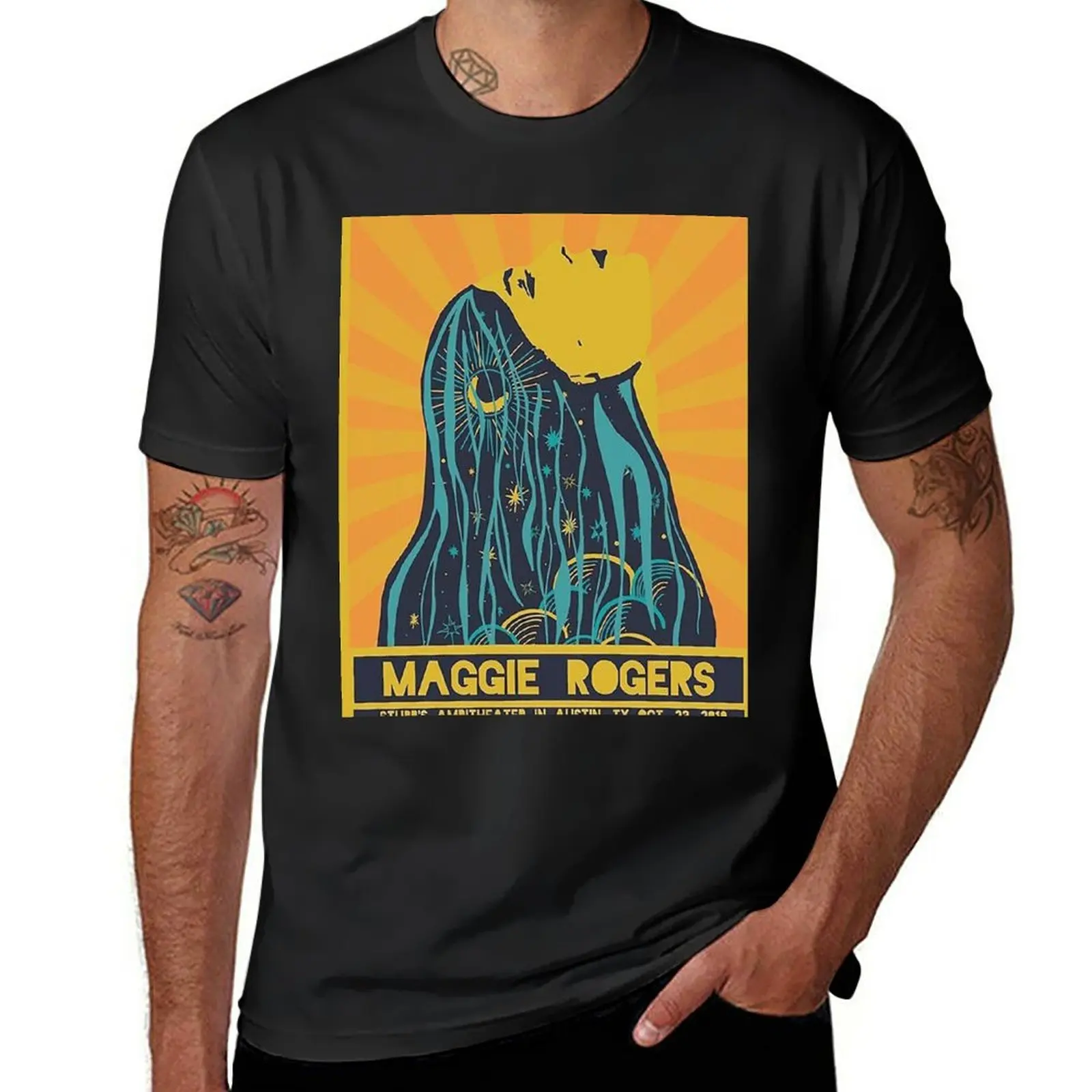

Новая футболка Мэгги Роджерс, концерт, Остин, футболка с графическим рисунком, летние топы, футболка с коротким рукавом, Мужская забавная футболка s