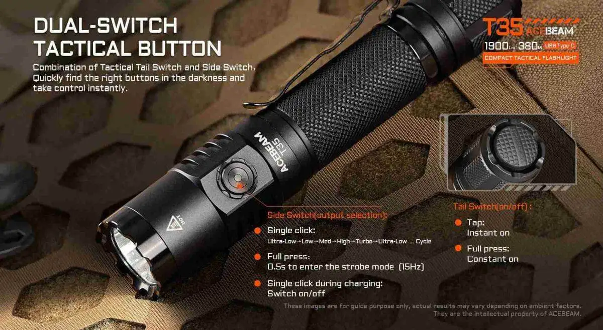 ACEBEAM T35【美品】 Amazon.co.jp: ACEBEAM T35 タクティカル EDC 懐中電灯 男性用