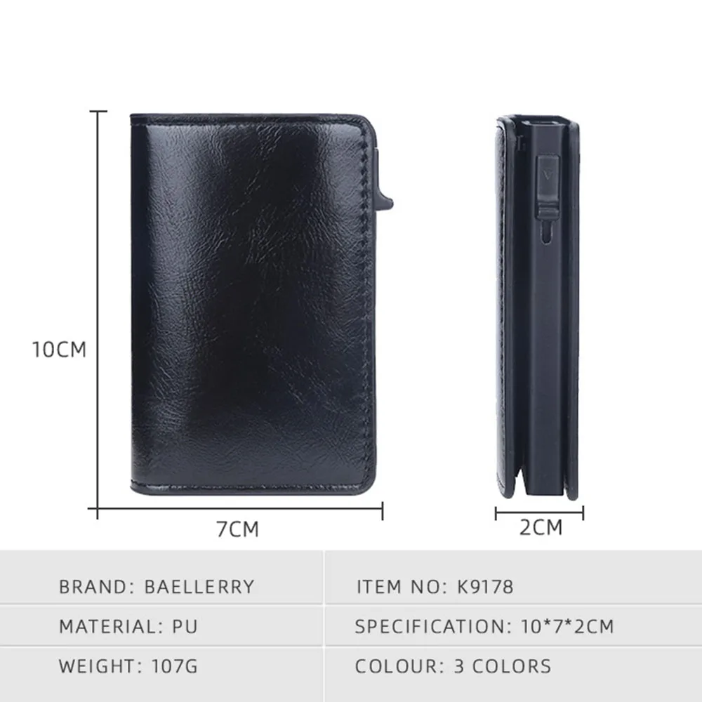 Slim Credit Card Case No. 204 | Black Leather