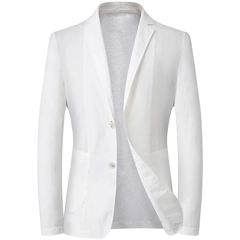 Business casual suit men's light and thin sunscreen suit single western top summer ice silk Korean version blazer