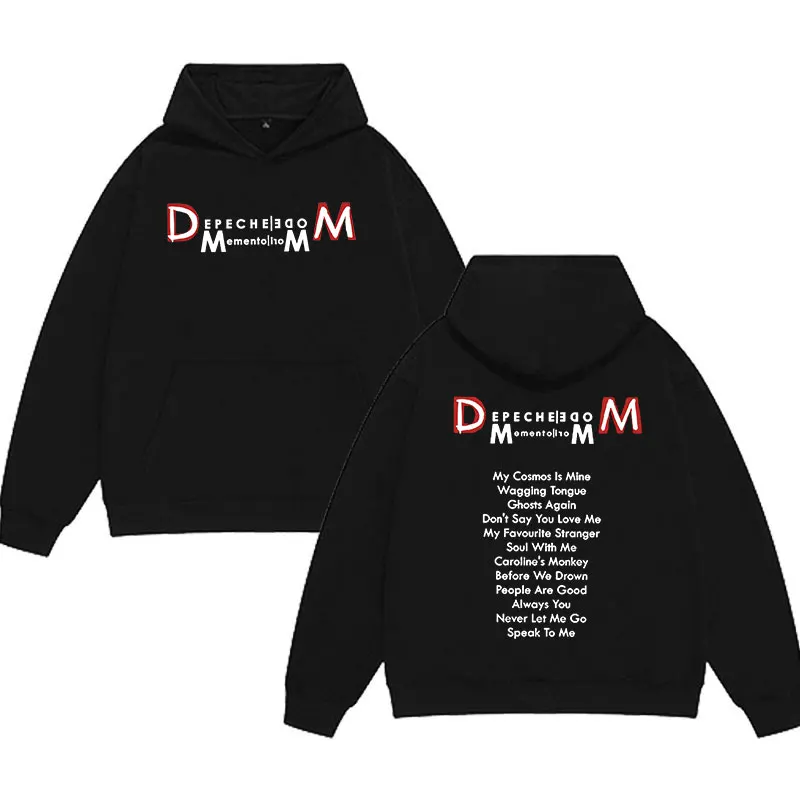 Rock Band Depeche Cool Mode Memento Mori Print Pullover Felpa Con Cappuccio Uomo Donna Vintage Hip Hop Felpa Oversize Fleece Streetwear