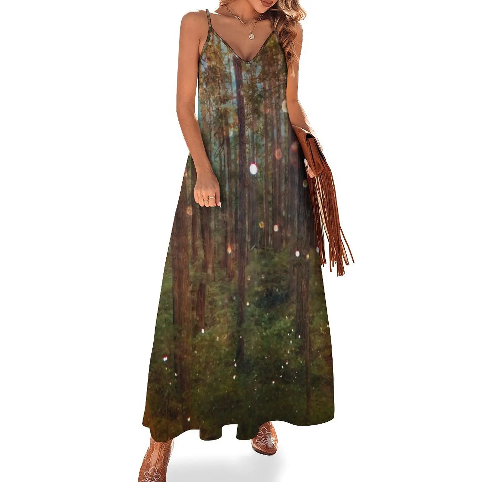 

Forest Trees Nature Path - Magical Midsummer Night's Dream Sleeveless Dress prom dress women dress