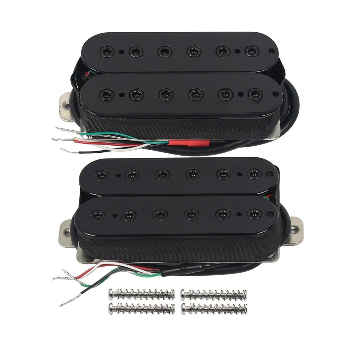 Fleor Set Di Pickup Humbucker Aperti Neri Alnico 5 Pickup Per Chitarra Neck & Bridge Set 7K + 14K