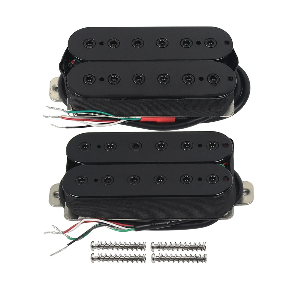 FLEOR Keramische nek brug pickup set dubbele spoel humbucker pickups voor elektrische gitaar pickup vervanging-wit