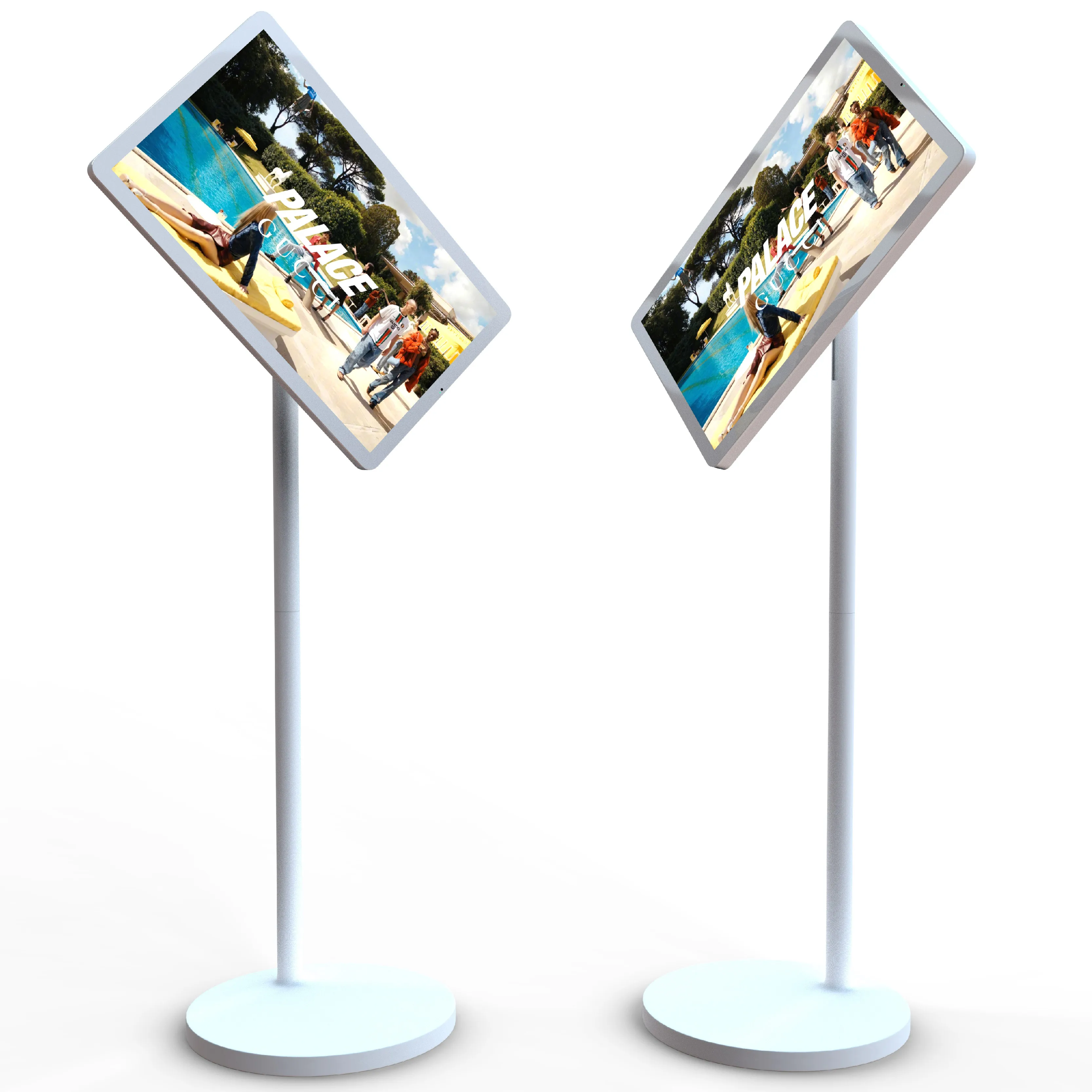21.5 Inch Movable Smart LCD Advertising Display Android System Portable Capacitive Touch TV Live Broadcast Machine