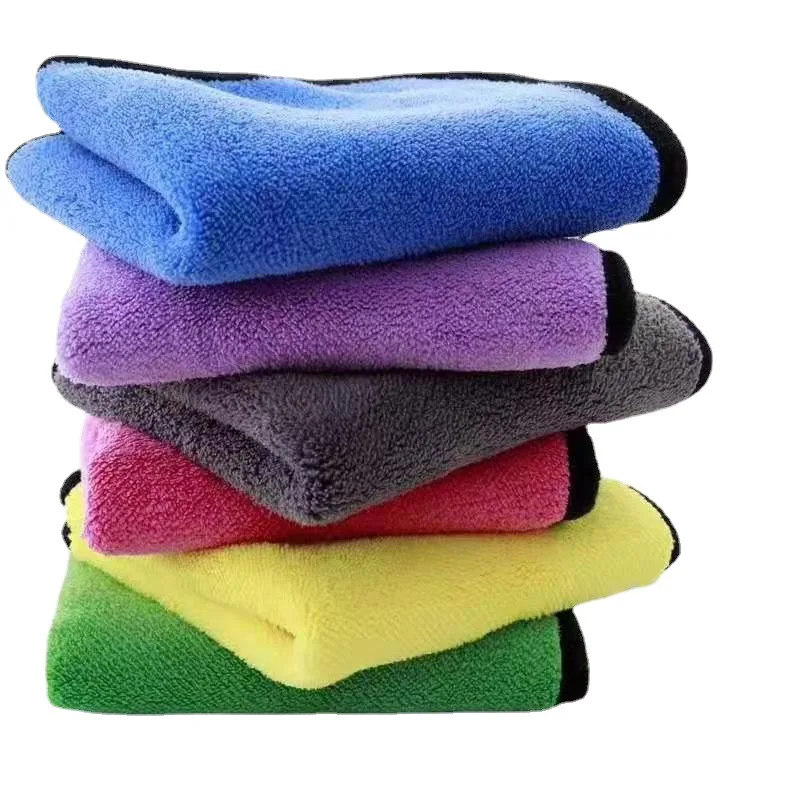 Soft Coral Fleece Pet Towel Puppy Cat Bath Absorbent Quick-Drying Bath Towels Thickened Double-Sided Cleaning Towel