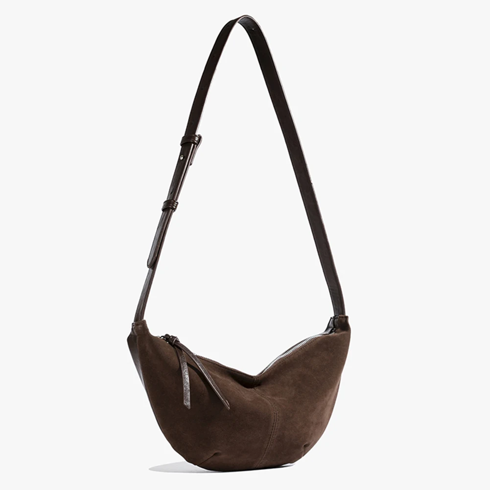 Suede Crossbody Shoulder Bag for Women and Men