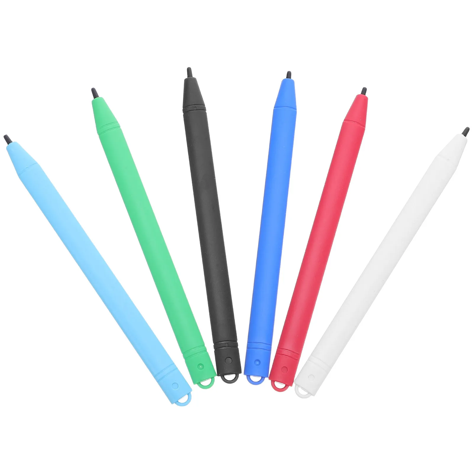 6Pcs LCD 드로잉 태블릿 펜 편안한 그림 그리기 및 낙서용 다채로운 부드러운 플라스틱 쓰기 보드 펜
