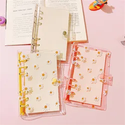 Carnet de notes à feuilles mobiles A5 A6, classeur à 6 anneaux, marguerite, organisateur, accessoires pour Journal intime, fournitures de bureau 