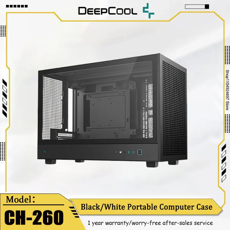 DEEPCOOL CH260 컴퓨터 케이스 M-ATX 백 플러그 마더보드는 360..