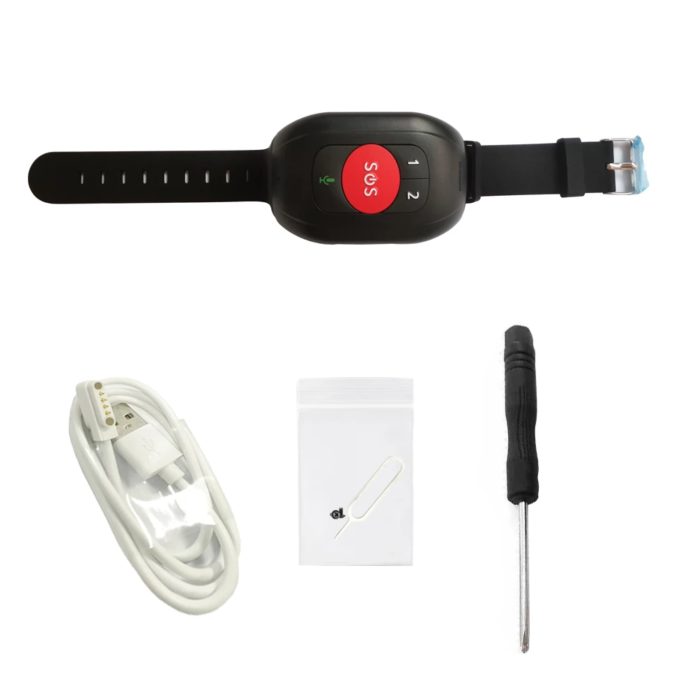 GPS Watch Tracking Device for Person Waterproof Bracelet Locator Support Call SOS Temperature Checking Timed Reminder Tracker