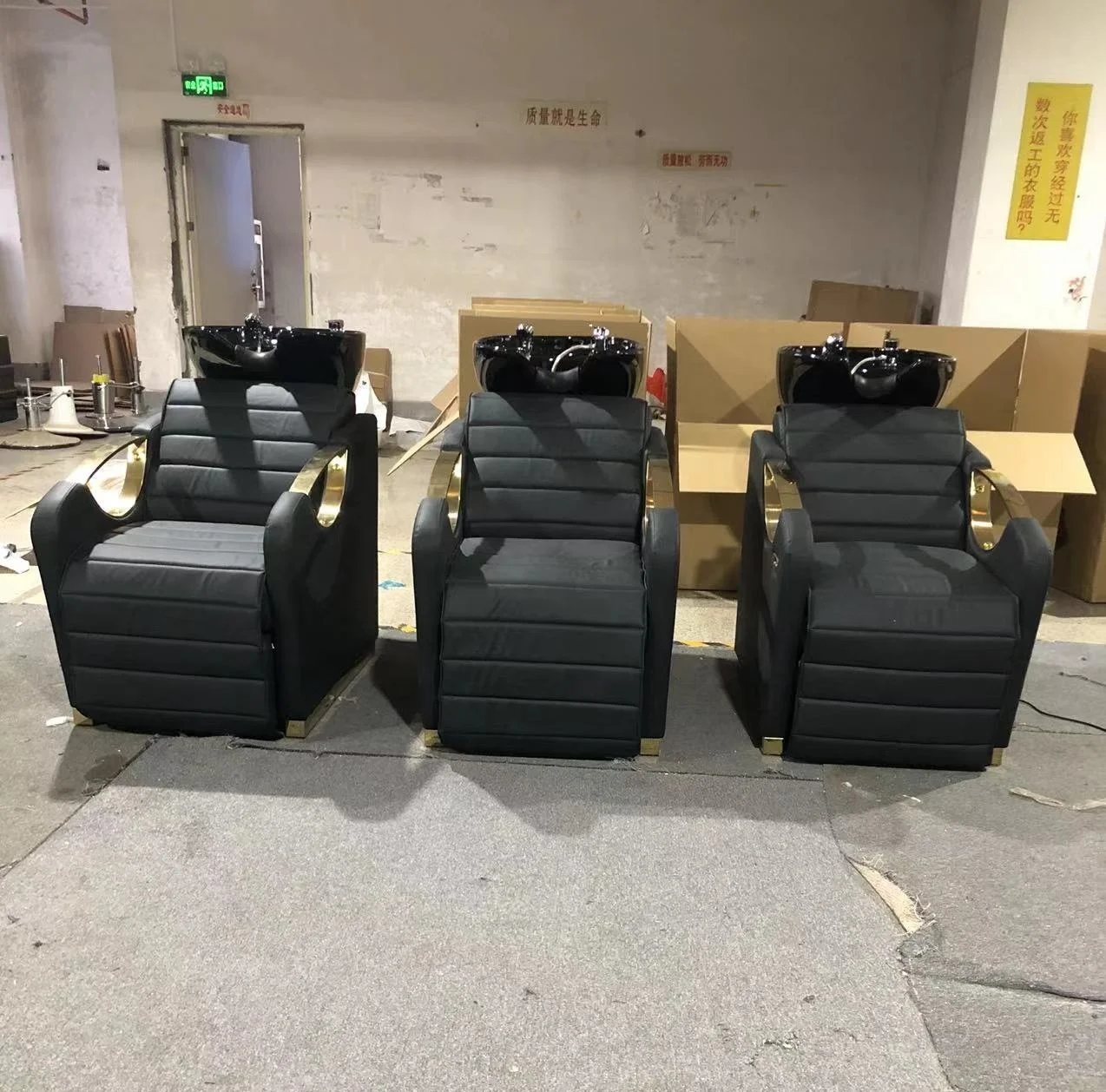 2023 New Design Electric Hair Salon Equipment Auto Shampoo Chair with Ceramic Shampoo Bowl ZY-SC142 6