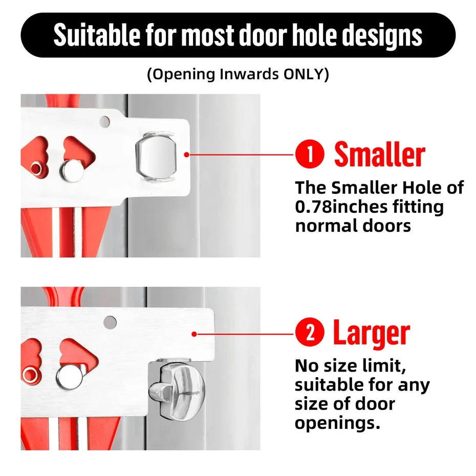 2pcs Portable Door Lock Home Security Door Lock Travel Lockdown for Additional Safety and Privacy Perfect for Hotel