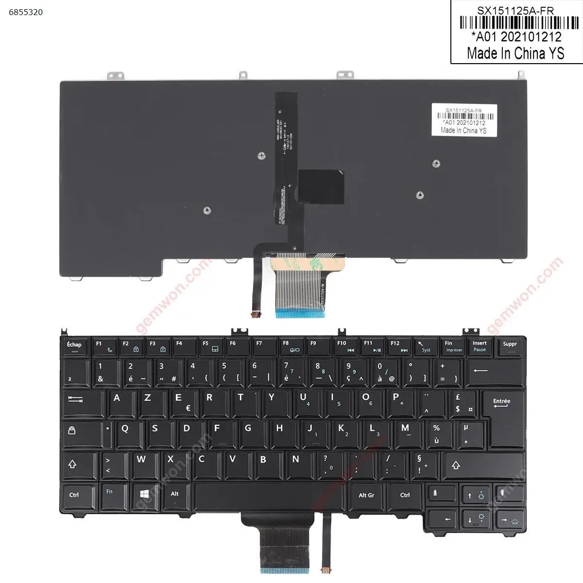 

Клавиатура для ноутбука DELL Latitude E7440 E7420 E7240 черная с подсветкой