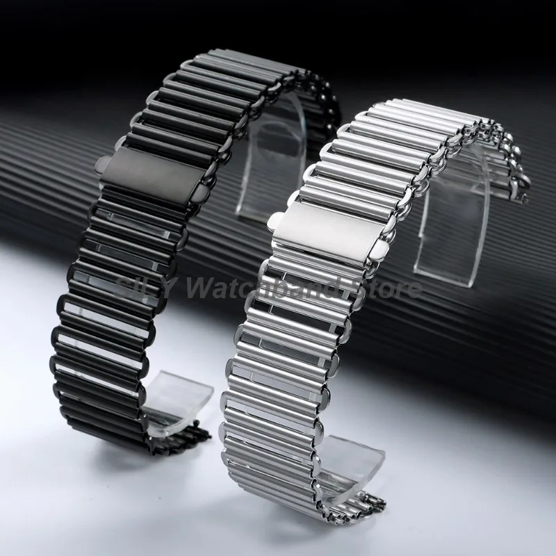 Vintage Stainless Steel Quick Release Watchband - High Quality Universal Metal Bracelet in Multiple Sizes