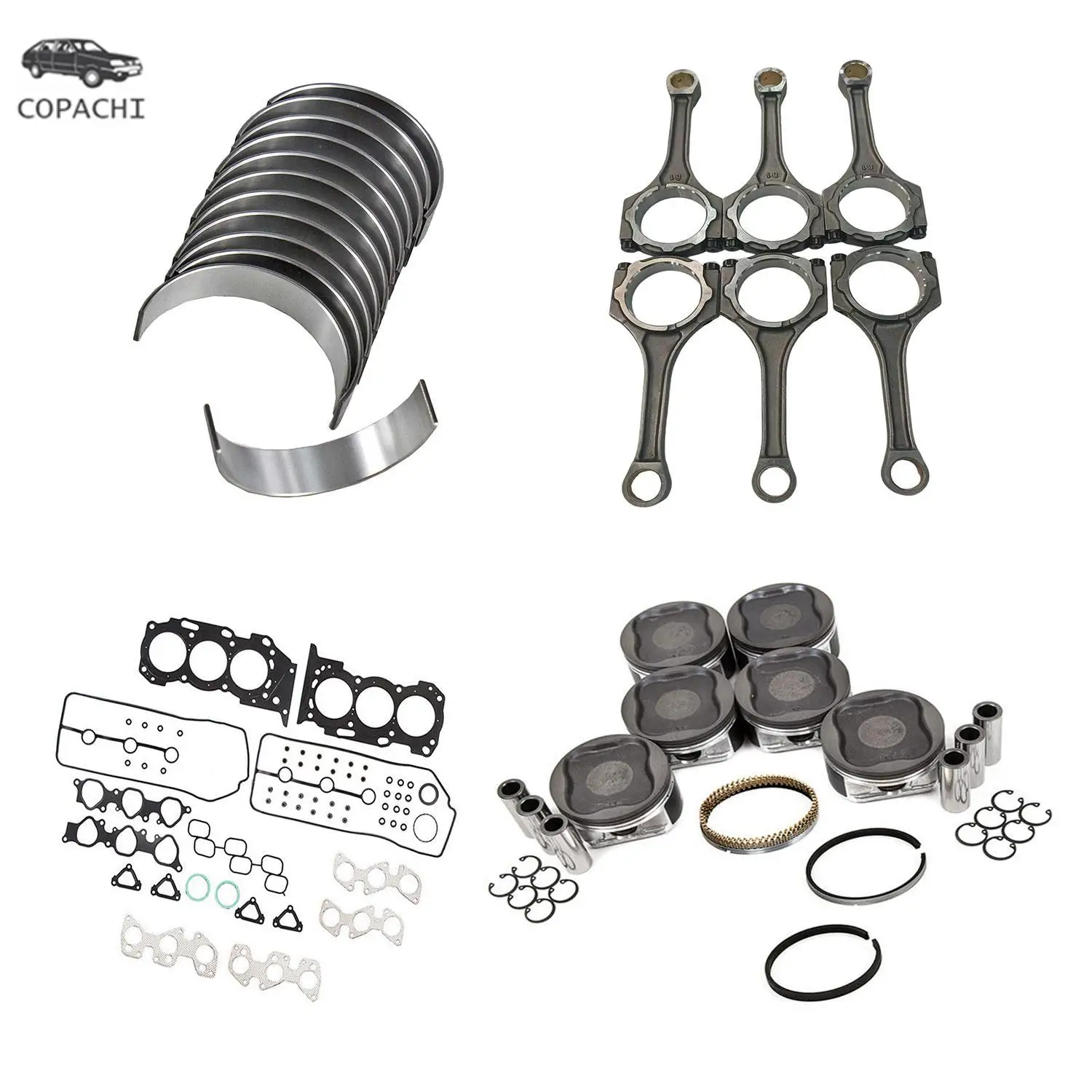 

1set 1GRFE Engine Car Rebuild Kit HS26290PT For 2003-2009 Toyota 4Runner FJ Cruiser Tacoma 4.0 13101-0P020 MB2050 13201-39126