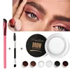 Multi-function Eyebrow Brush with 6 Colors Eyebrows Cream Natural Concealer Square Eye Brow Makeup Brushes for Women Eyebrow Gel 1