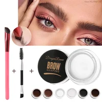 Multi-function Eyebrow Brush with 6 Colors Eyebrows Cream Natural Concealer Square Eye Brow Makeup Brushes for Women Eyebrow Gel 1