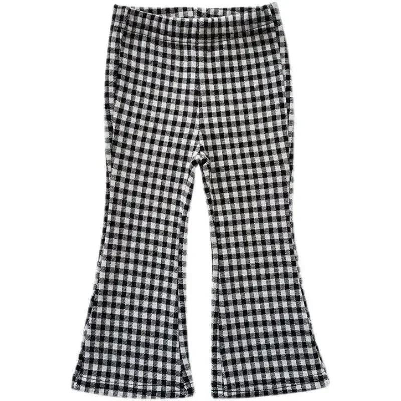 Girls pants kids pants girls trousers Clothing for Girls Pants Long Print Fashion Vintage Pretty Bell Bottoms Casual Lattice Leopard Print Loose