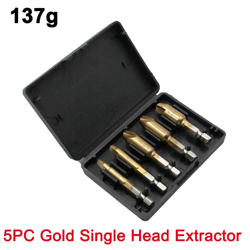 5pc hexagonal handle single head screw extractor set - image 8