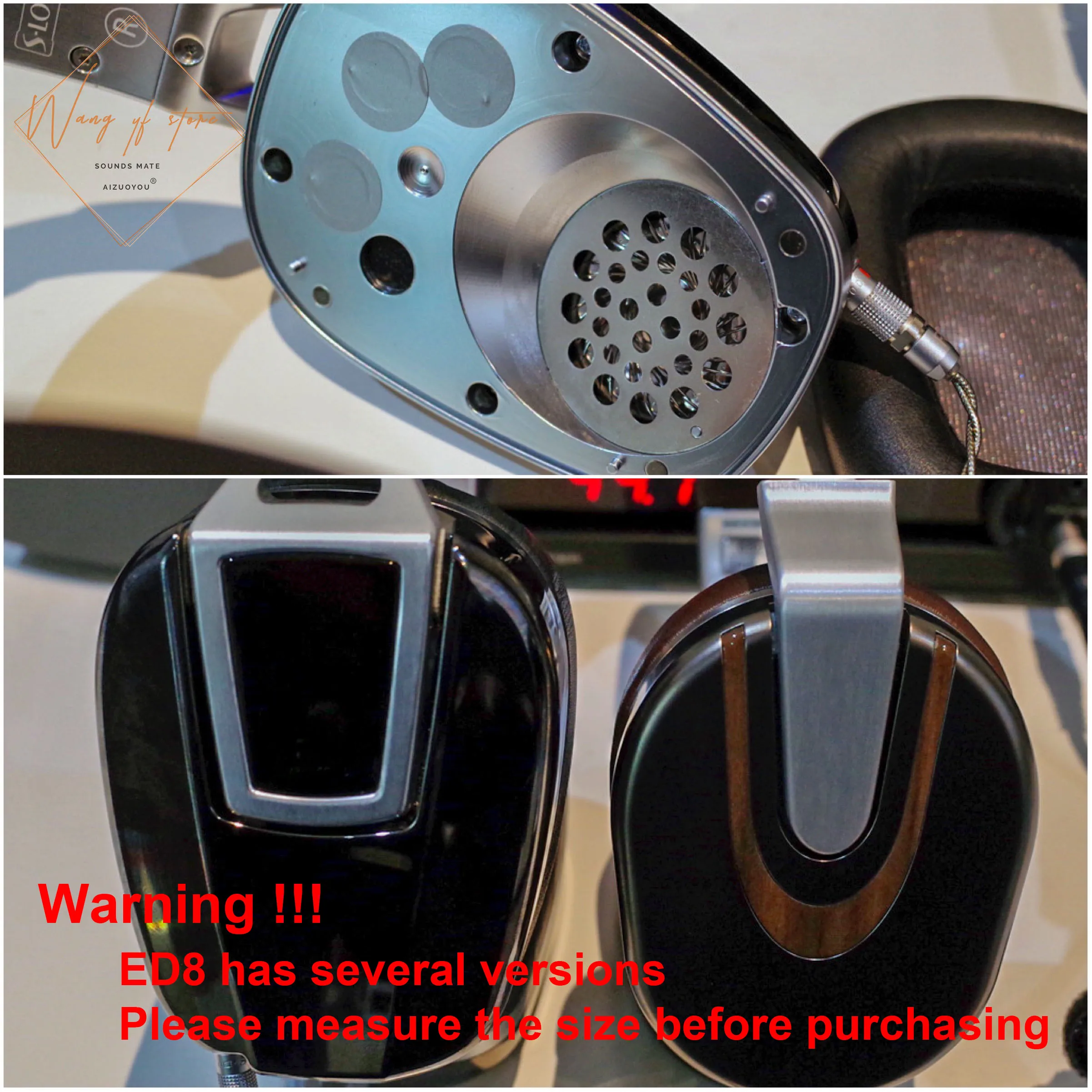 Sheepskin Ear Pads Foam Cushion For ULTRASONE ED 8 Palladium Ruthenium Edition 8 x Headphone Real Leather Part