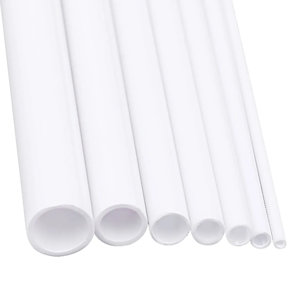 10/20pcs White ABS Round Plastic Pipe Tube Hollow Pipe OD 2/3/4/5/6/8/10mm x Length 500mm DIY Handmade Sand Table Material