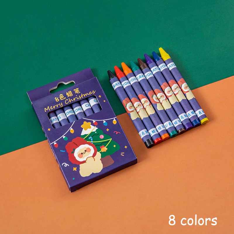 Multicolor Christmas Crayon Set Children Professional Heavy Color Oil Pastel Drawing Painting Super Soft Oil Pastel Art Supplies