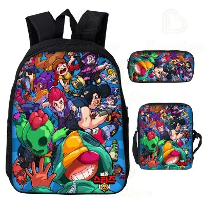 배낭 새로운 게임 스타 패션 배낭 숄더백, 3D 프린트 학교 가방, 학생 배낭, 세트당 3 개 