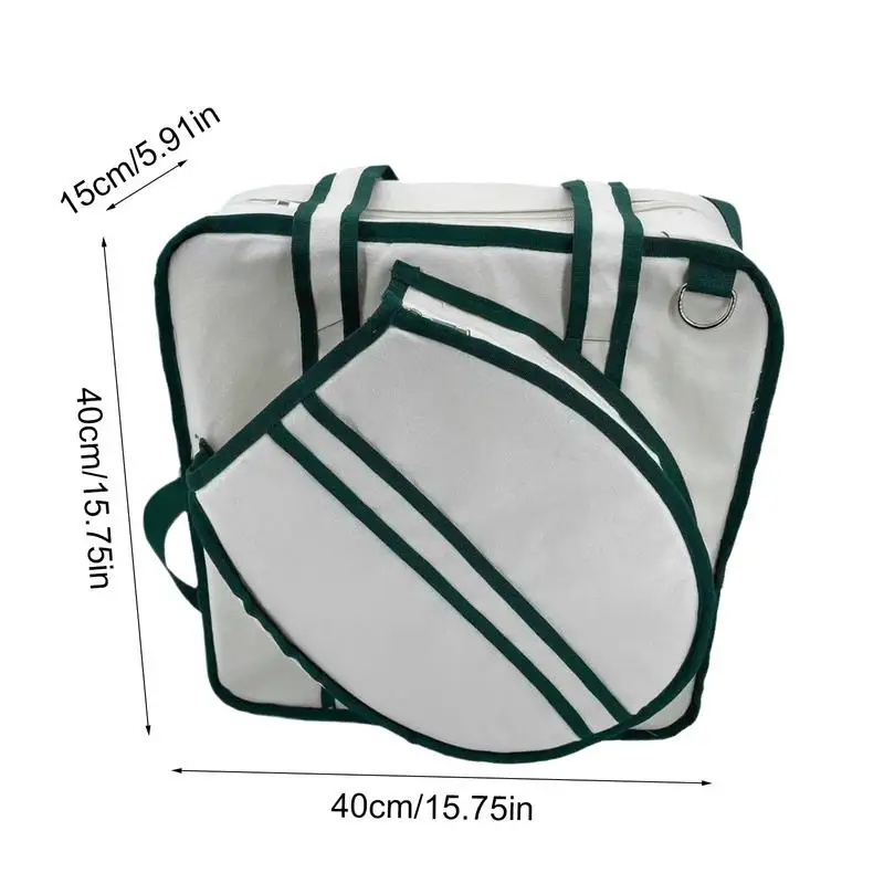 Portable Racket Bag Hole Ball Racquet Storage Bag Canvas Fabric Sports Racket Bag For Table Tennis Rackets Badminton Rackets 6