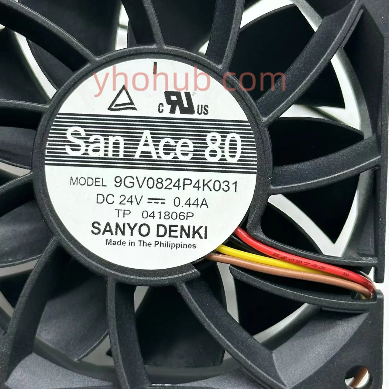 Refrigeração do Servidor de Fios da C.c. 24v 0.44a 80x80x25 mm de Sanyo Denki 9gv0824p4k031 fã de - Imagem 2
