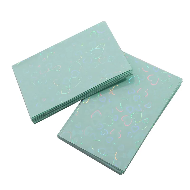 Card Protector 50Pcs Kpop Card Sleeves Card Holder Heart Bling Photocard Holder Photo Films Cards Protector Photo Cards Protective