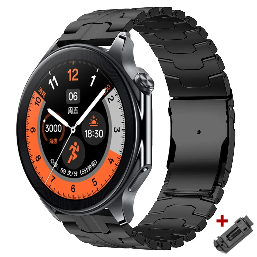 Luxury Stainless Steel Strap - 22mm Metal Band Wrist Bracelet