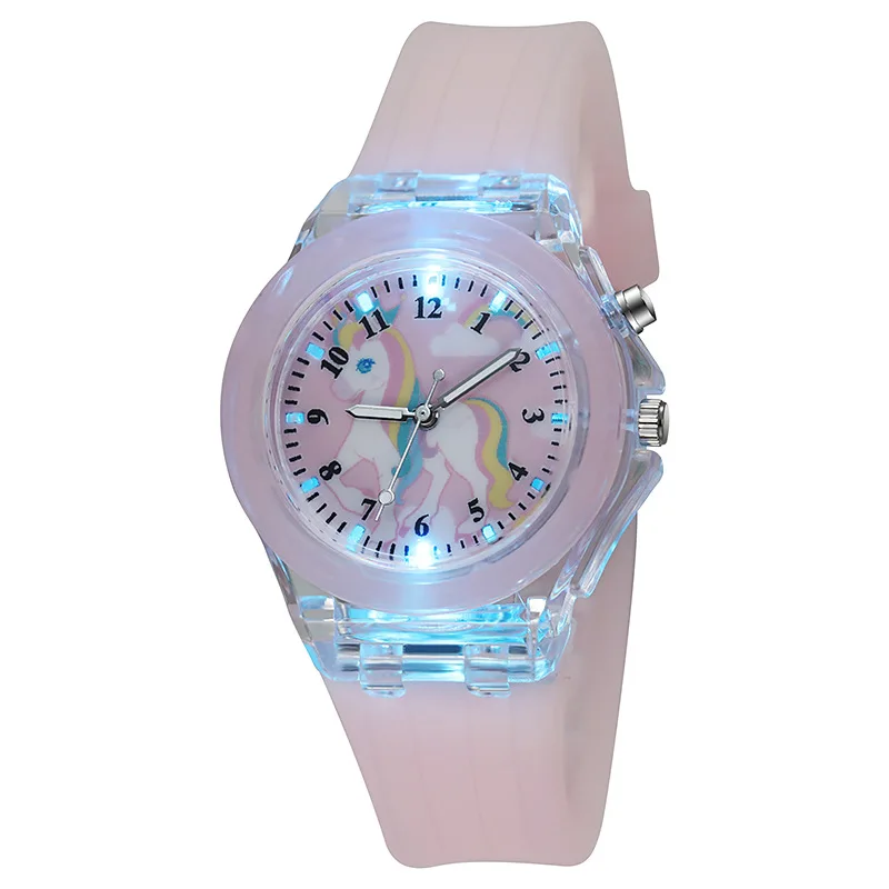 Kids's Watch For Cartoon Unicorn Watches Glow at Night Silicone Band Cute Wristwatch For Boys Girls Students 6