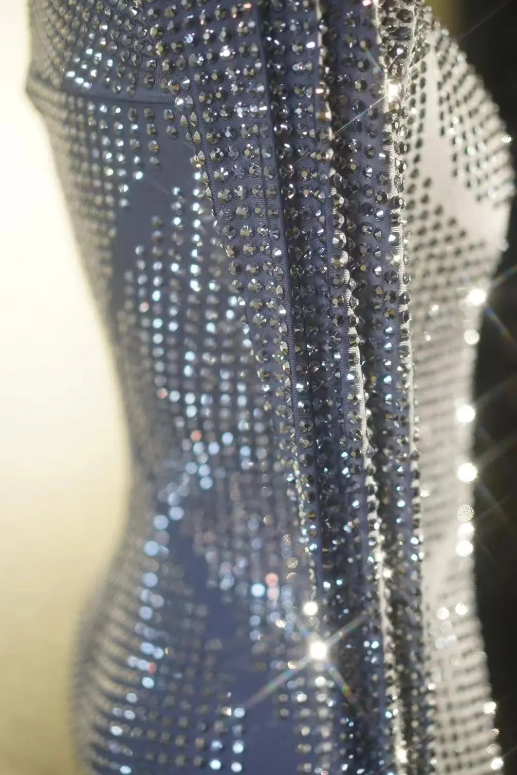 Full Diamond Jumpsuit for Ladies Sexy Spandex Bodysuit Dance Performance Costumes Women One Piece Rhinestone Jumpsuit Jingdian