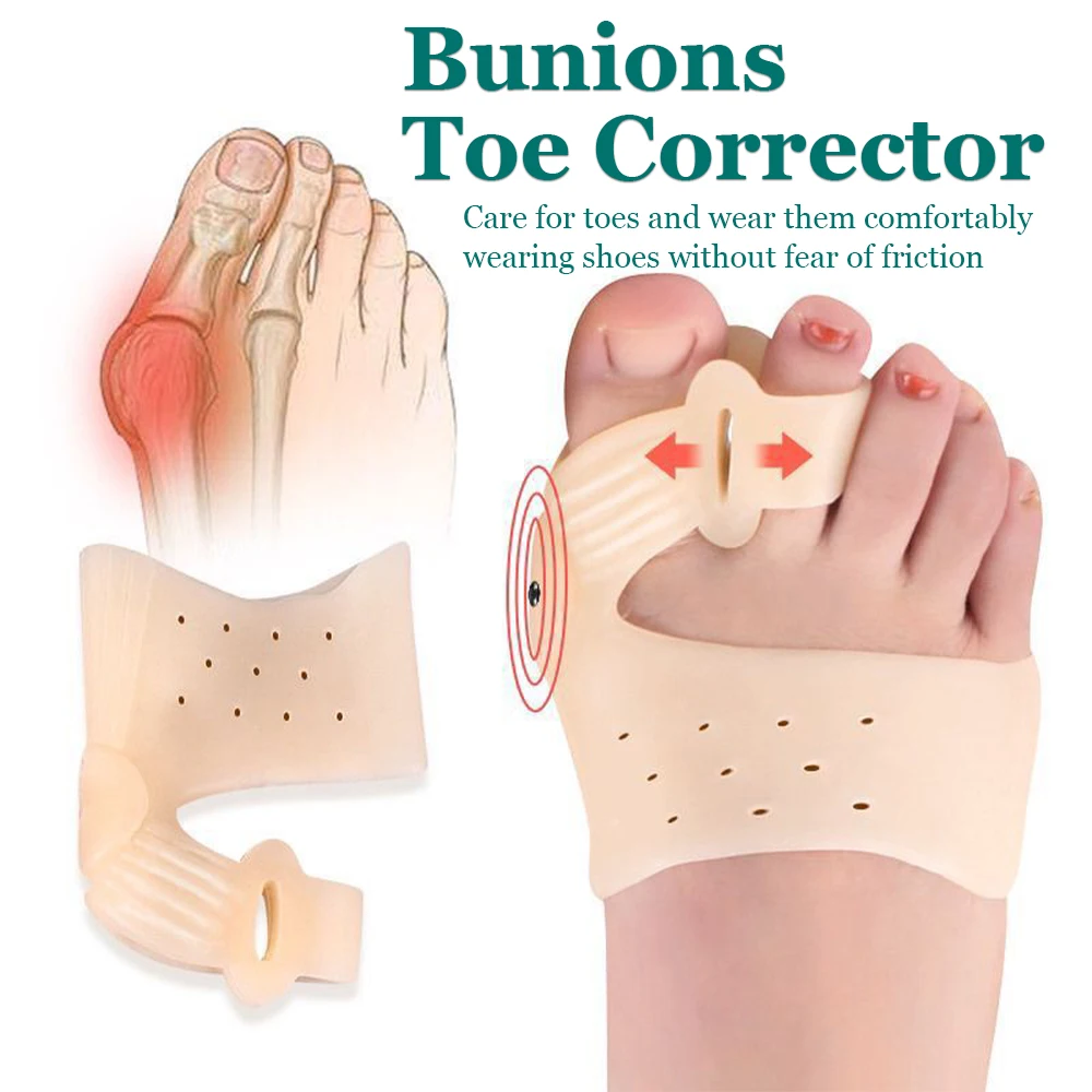 Toe Corrector Silicone Bunion Corrector Toe Separator Bunions Toe Corrector Valgus for Finger Separator Hallux Valgus Comfort