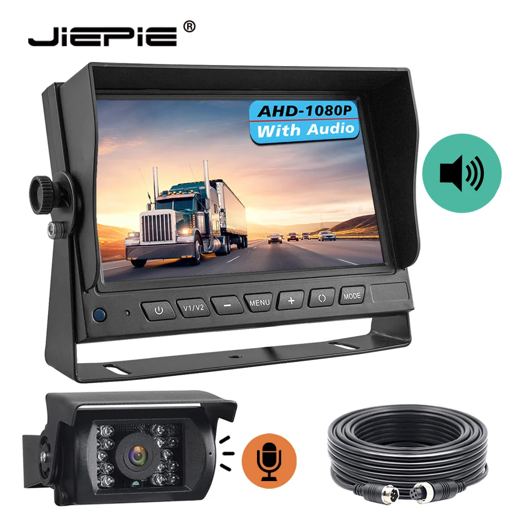 Truck Reverse Camera Systeem Met Geluid, 7 "Ahd Monitor Met Luidspreker