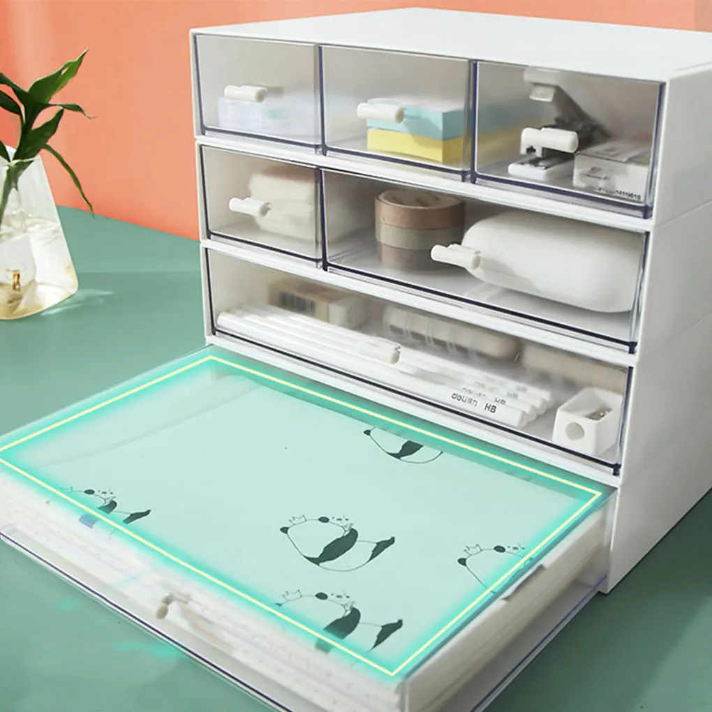 

Plastic Efficient Desktop Storage Box - Office Stylish Organizer Convenient Drawer Storage Organizer
