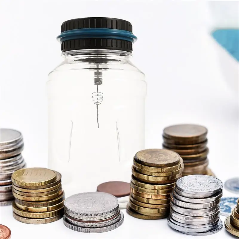 Digital LCD Counting Electronic Counting Piggy Bank For USD Money Coin Saving Box Jar Large Capacity With Lock Intelligent 5