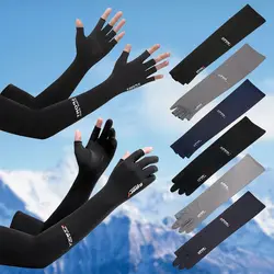 High Quality Anti-UV Drive Sun Protection Ice Arm Sleeves Ice Sleeve Armguards Riding Gloves Five-Fingers