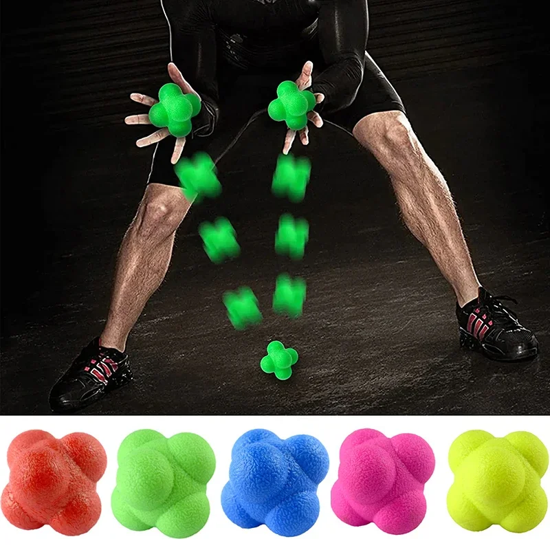 Hexagon Reaction Ball Agility Training Ball for Basketball Football Kids Adult Coordination Reflex Sports Fitness Training