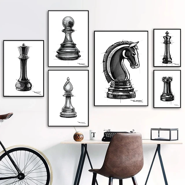 Rook Chess' Poster, picture, metal print, paint by valkry art