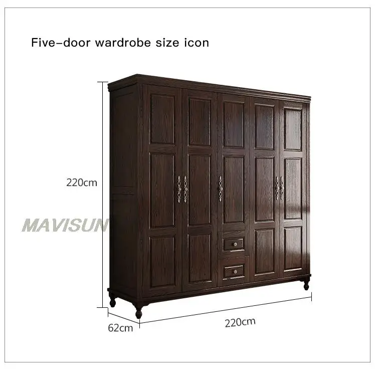 خزانة ملابس بتصميم ريفي كلاسيكي