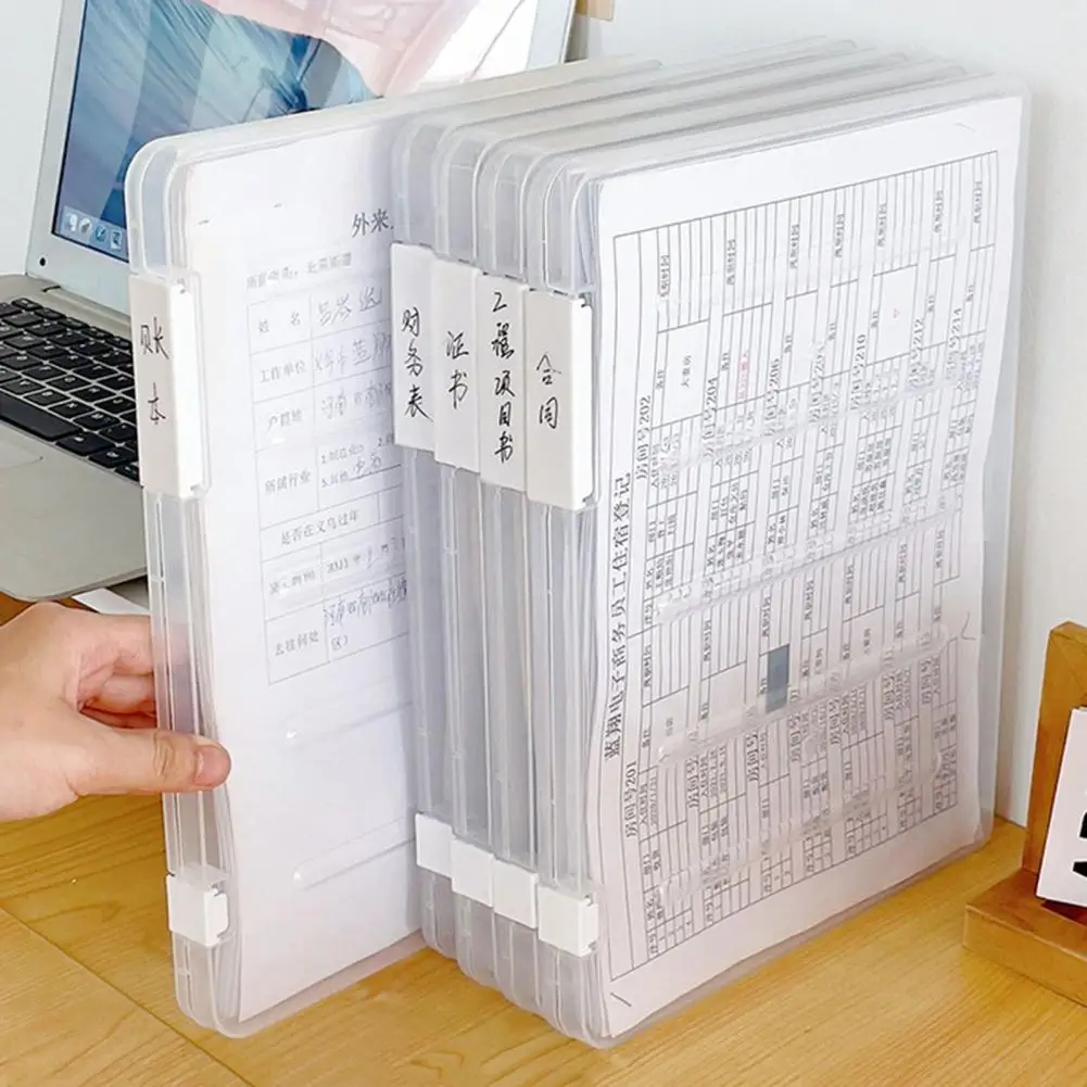 Vertical file storage box plastic file storage boxes with double buckle