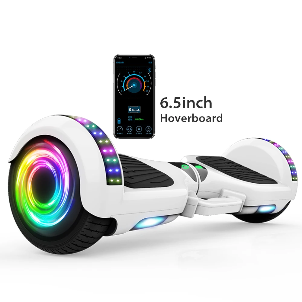 Color Kids Design 2 Wheel Electric Hoverboard 6.5inch Self-Balance Hover Board with Cool LED Light